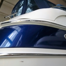 Gelcoat kreidet aus und wird weiß und matt